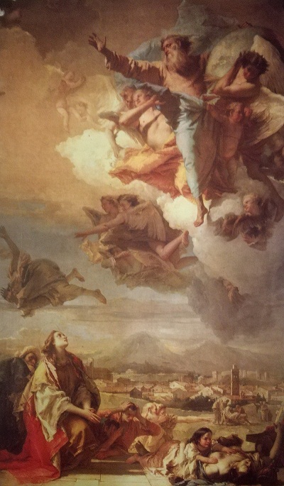 Tiepolo “Santa Tecla intercede per la liberazione di Este dalla peste” Giambattista Tiepolo