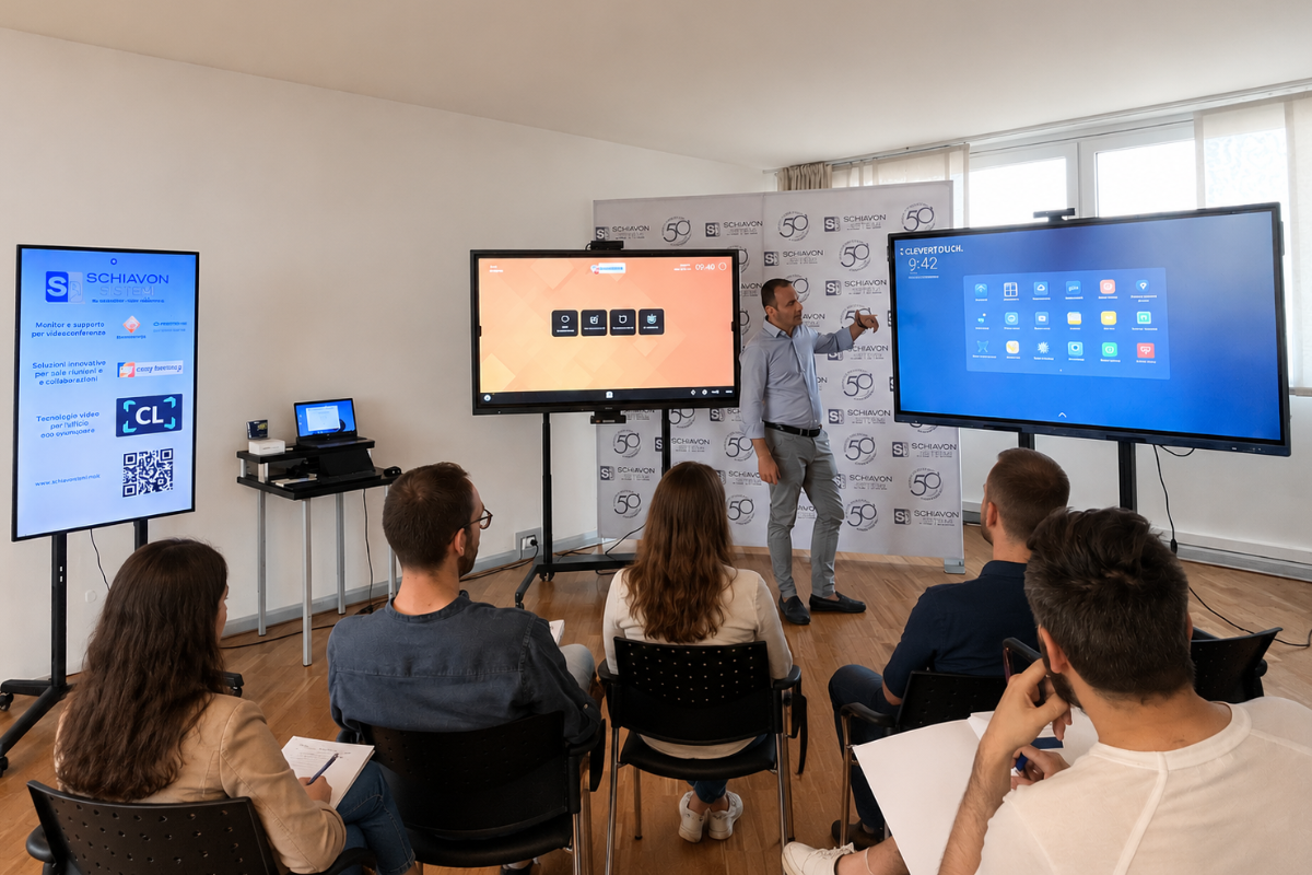 Demo di un monitor interattivo Schiavon Sistemi